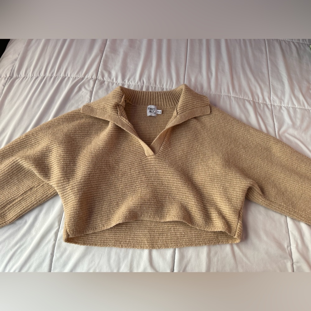 Brown, Princess Polly, cropped sweater.
